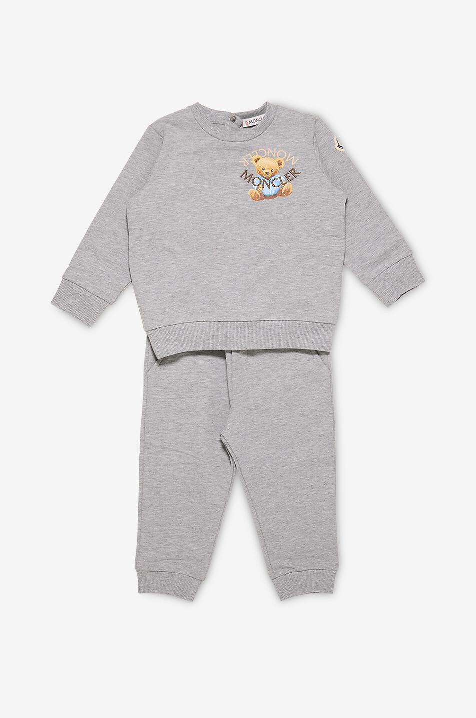 Baby jersey jogger set with embroidered logo - MONCLER - GREY