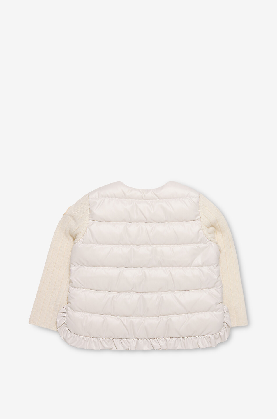 MONCLER Cardigan mit aufgesetzten Taschen aus technischem Gewebe für Babys Baby CREMEFARBEN 2