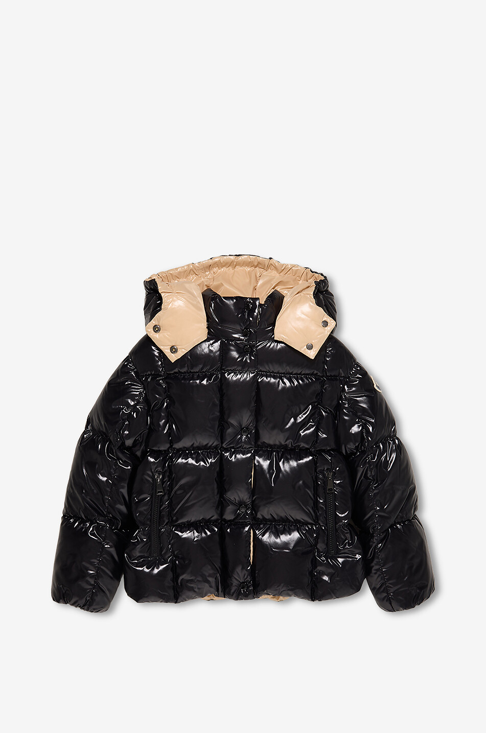 Parana technical patent short girl's puffer jacket