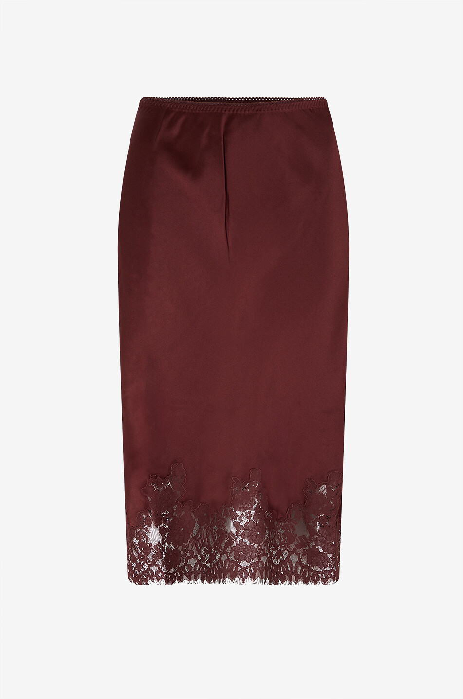 DÔEN Elowette silk satin midi skirt Women DARK BROWN 1