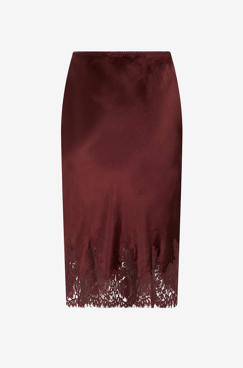 DÔEN Elowette silk satin midi skirt Women DARK BROWN 2