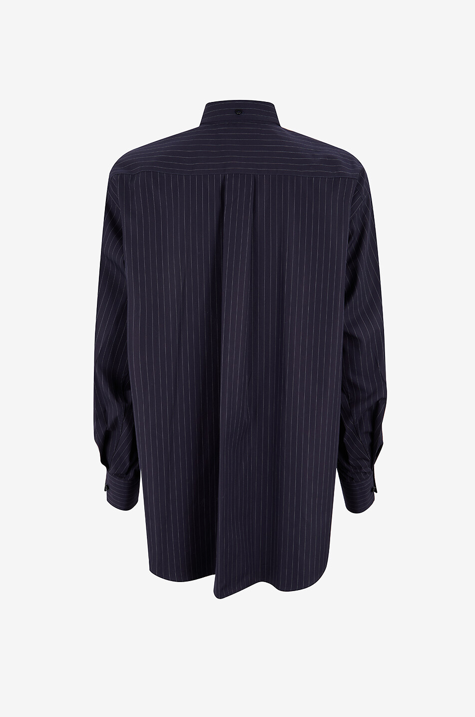 PHOEBE PHILO Chemise à col américain en popeline rayée Femme BLEU FONCE 2