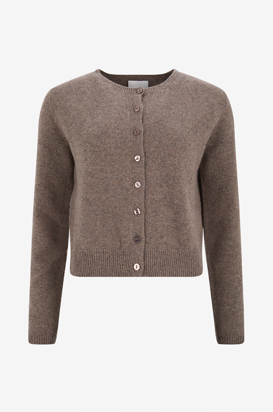 Clara round neck cashmere knit cardigan