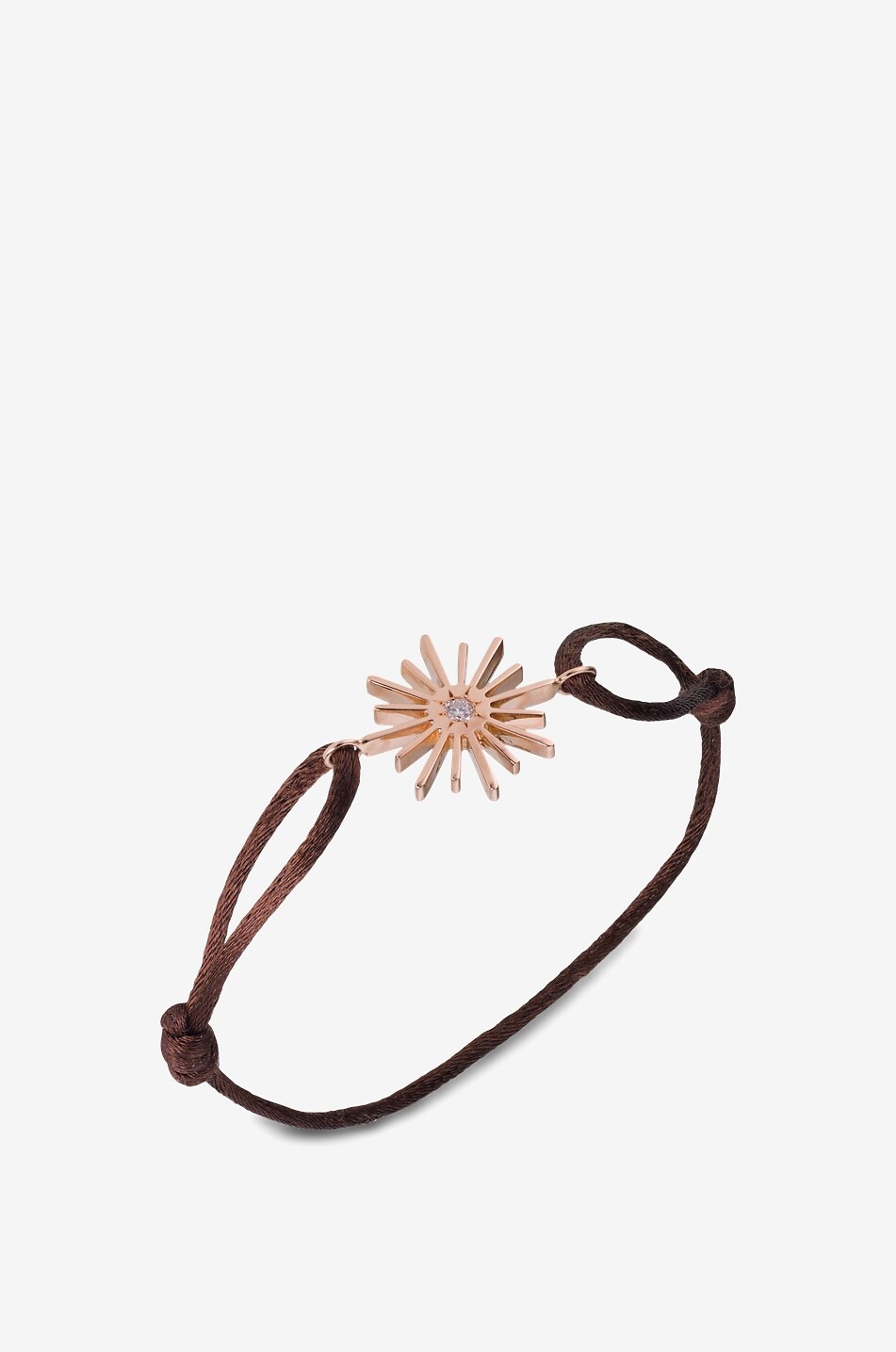 GBYG Kordelarmband mit Roségold- und Diamant-Element Soleil Damen ROSA 1