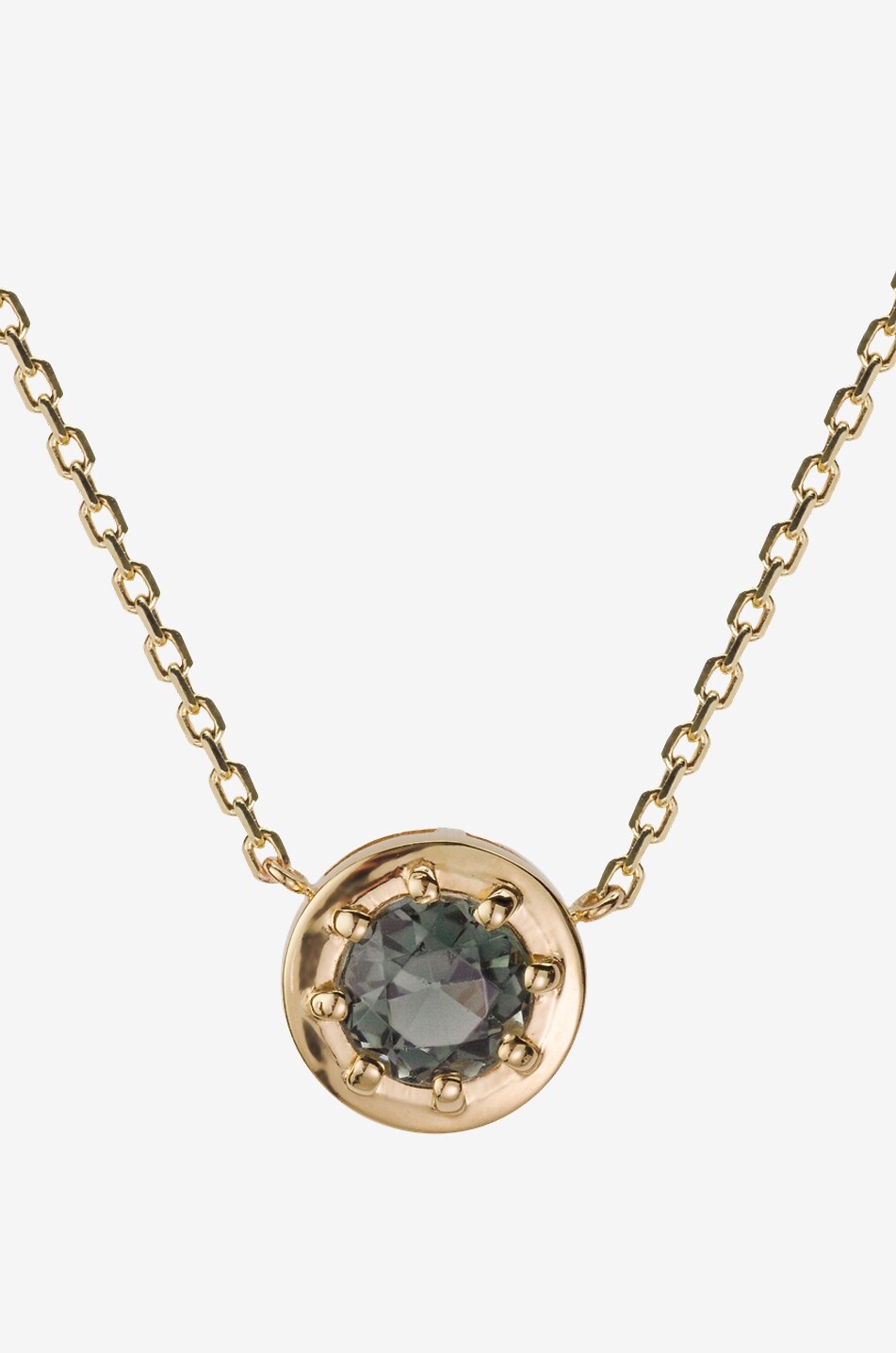 Tourmaline yellow gold necklace