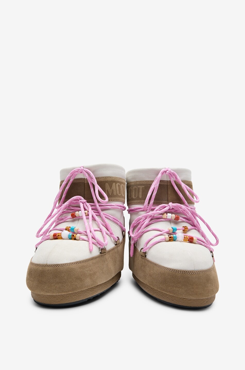 MOON BOOT Wildleder-Schneestiefel mit Perlen Icon Low Damen HELLBRAUN 2