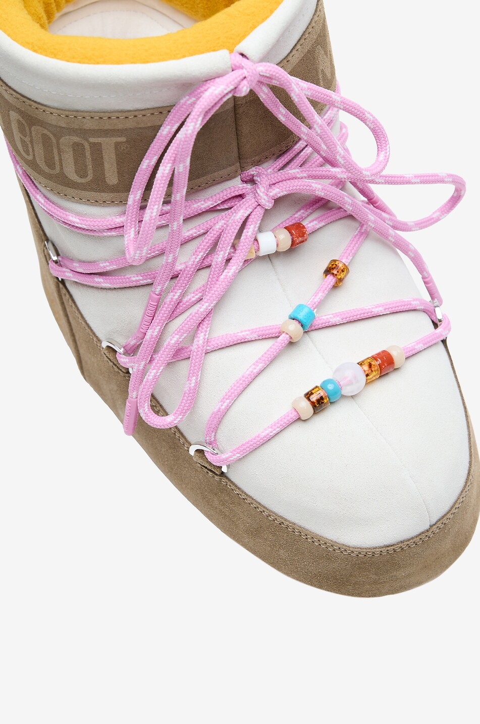 MOON BOOT Wildleder-Schneestiefel mit Perlen Icon Low Damen HELLBRAUN 4