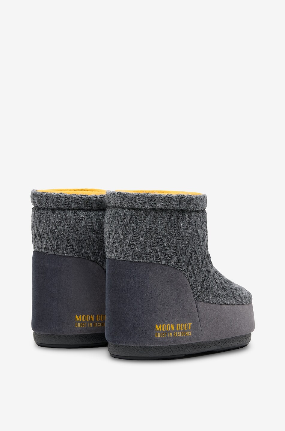 MOON BOOT Bottines en maille et daim Icon Low Nolace Knit Femme GRIS 3