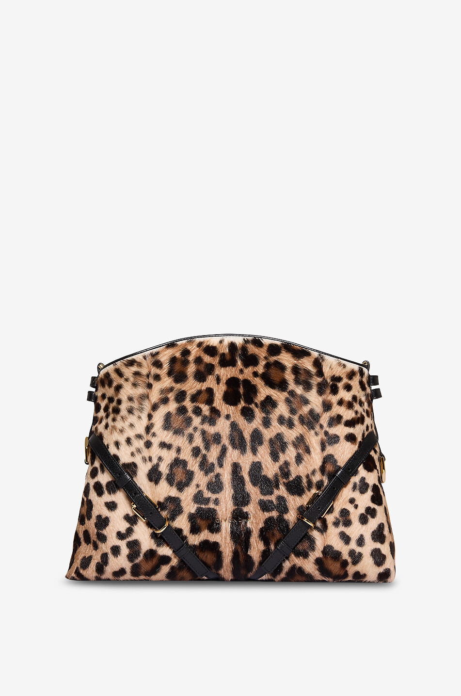 GIVENCHY Voyou animalier pony leather trapeze handbag Women Brown 1