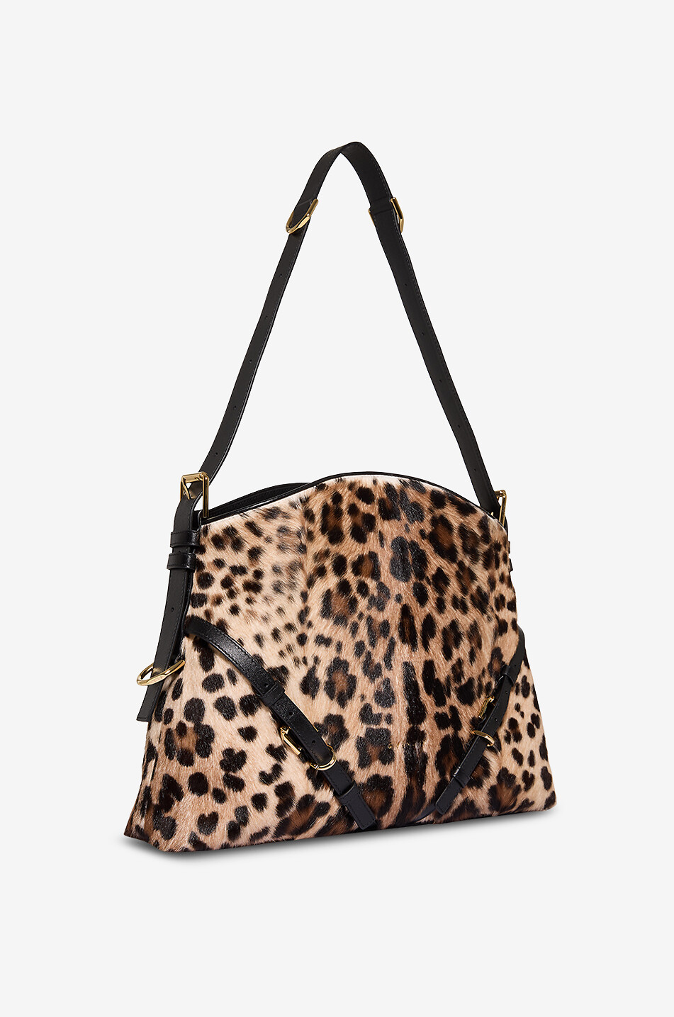 GIVENCHY Voyou animalier pony leather trapeze handbag Women Brown 2