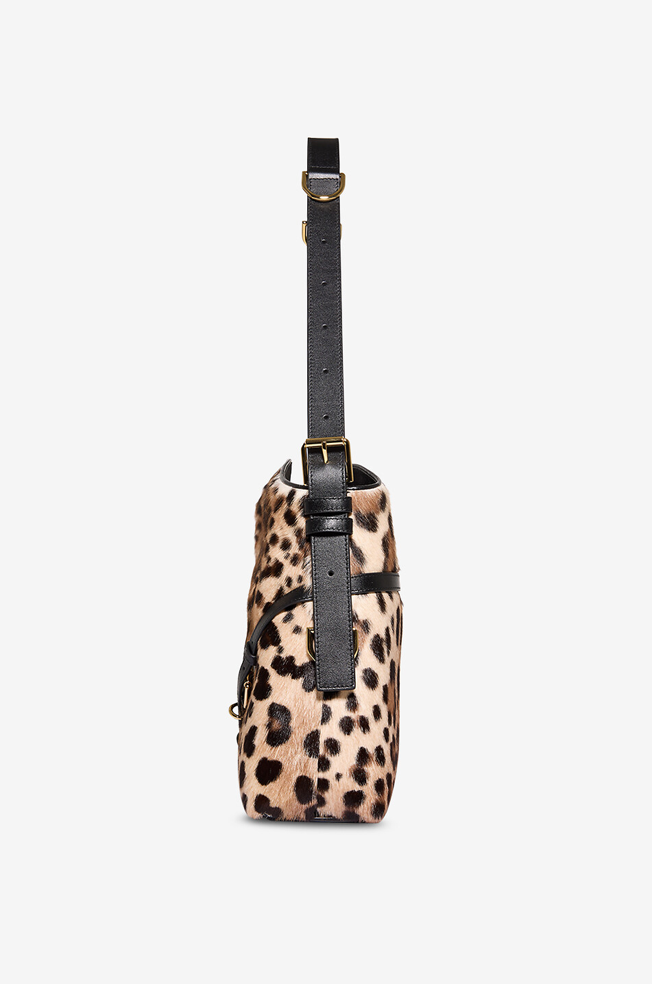 GIVENCHY Voyou animalier pony leather trapeze handbag Women Brown 4