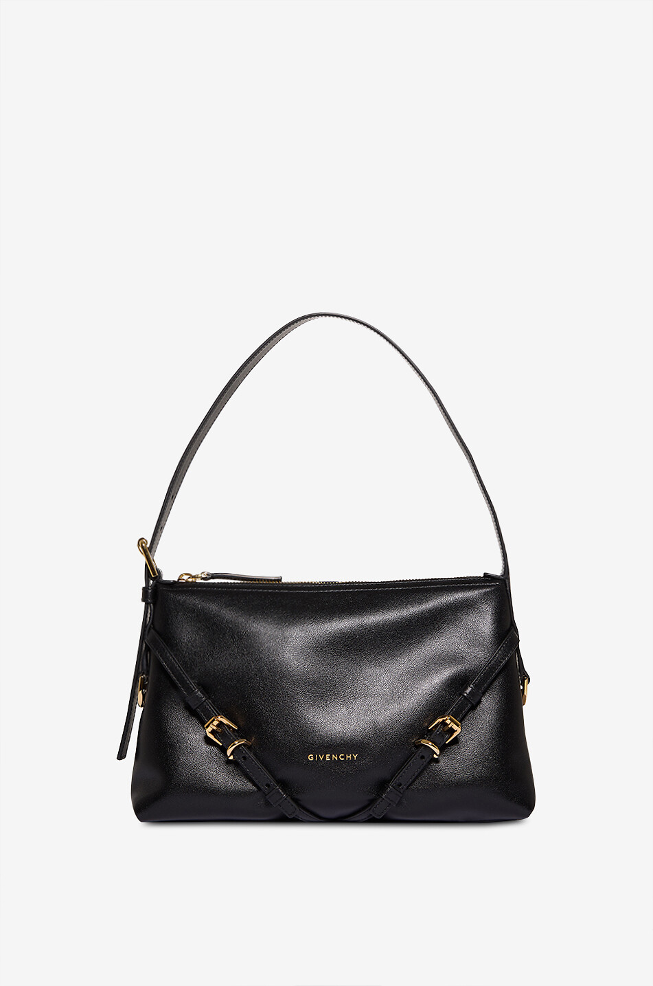GIVENCHY Sac porté épaule en cuir brillant à sangle Voyou Femme NOIR 1