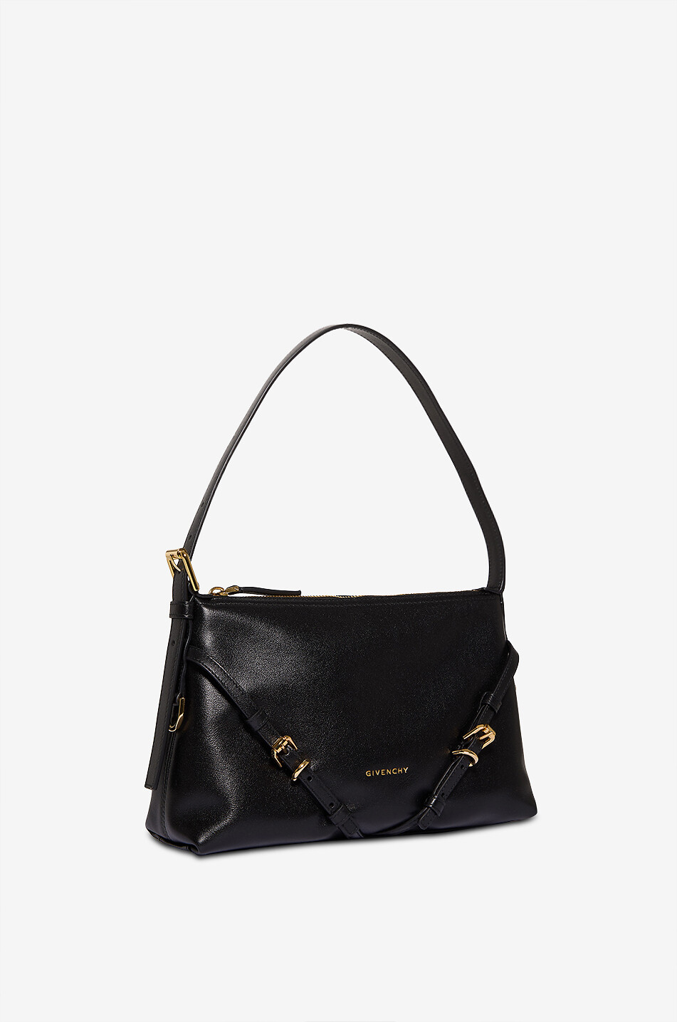 GIVENCHY Sac porté épaule en cuir brillant à sangle Voyou Femme NOIR 2