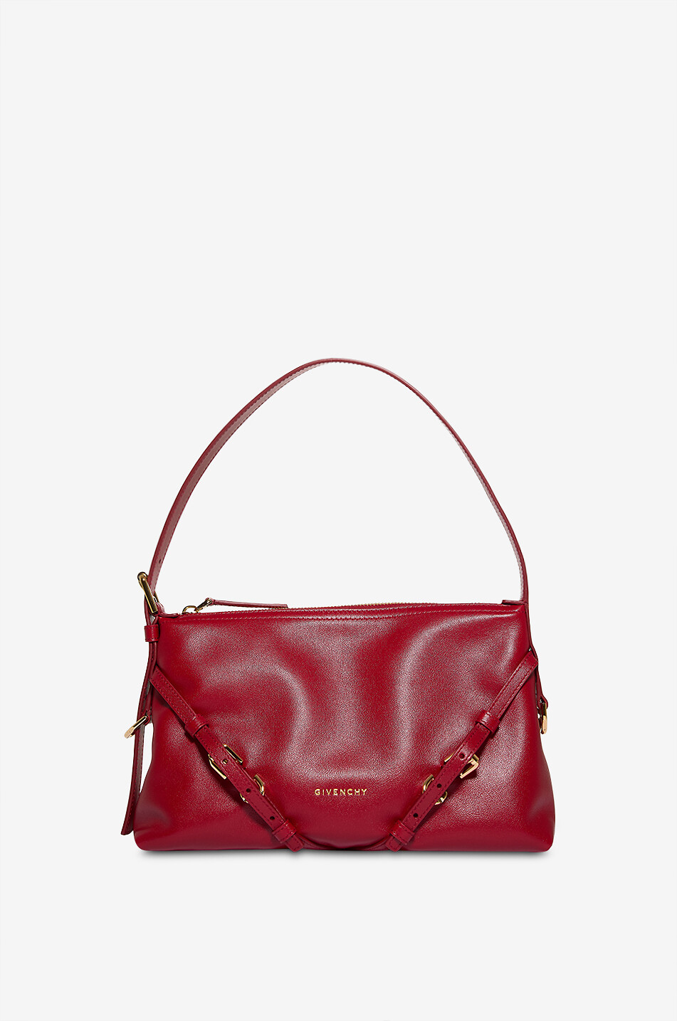 GIVENCHY Sac porté épaule en cuir brillant à sangle Voyou Femme ROUGE 1