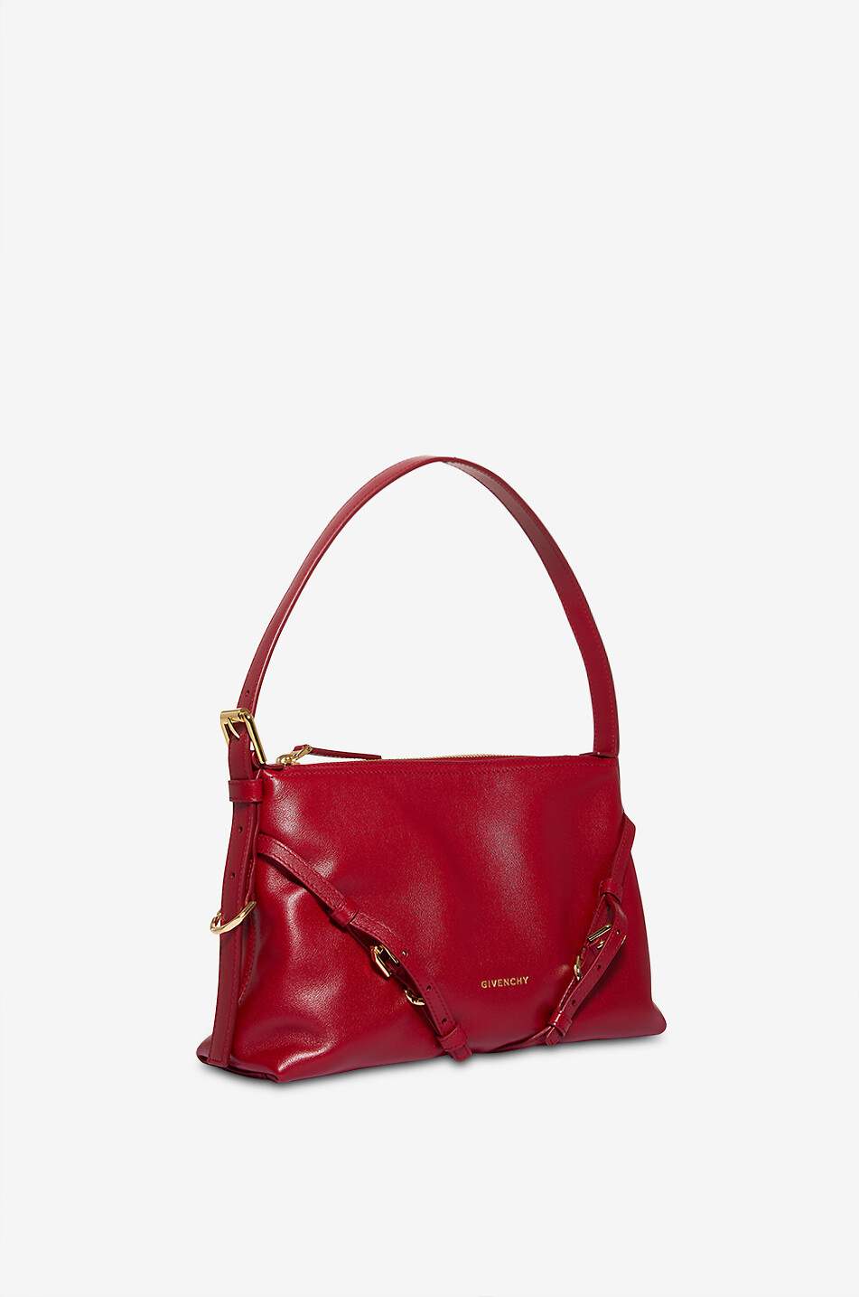 GIVENCHY Sac porté épaule en cuir brillant à sangle Voyou Femme ROUGE 2