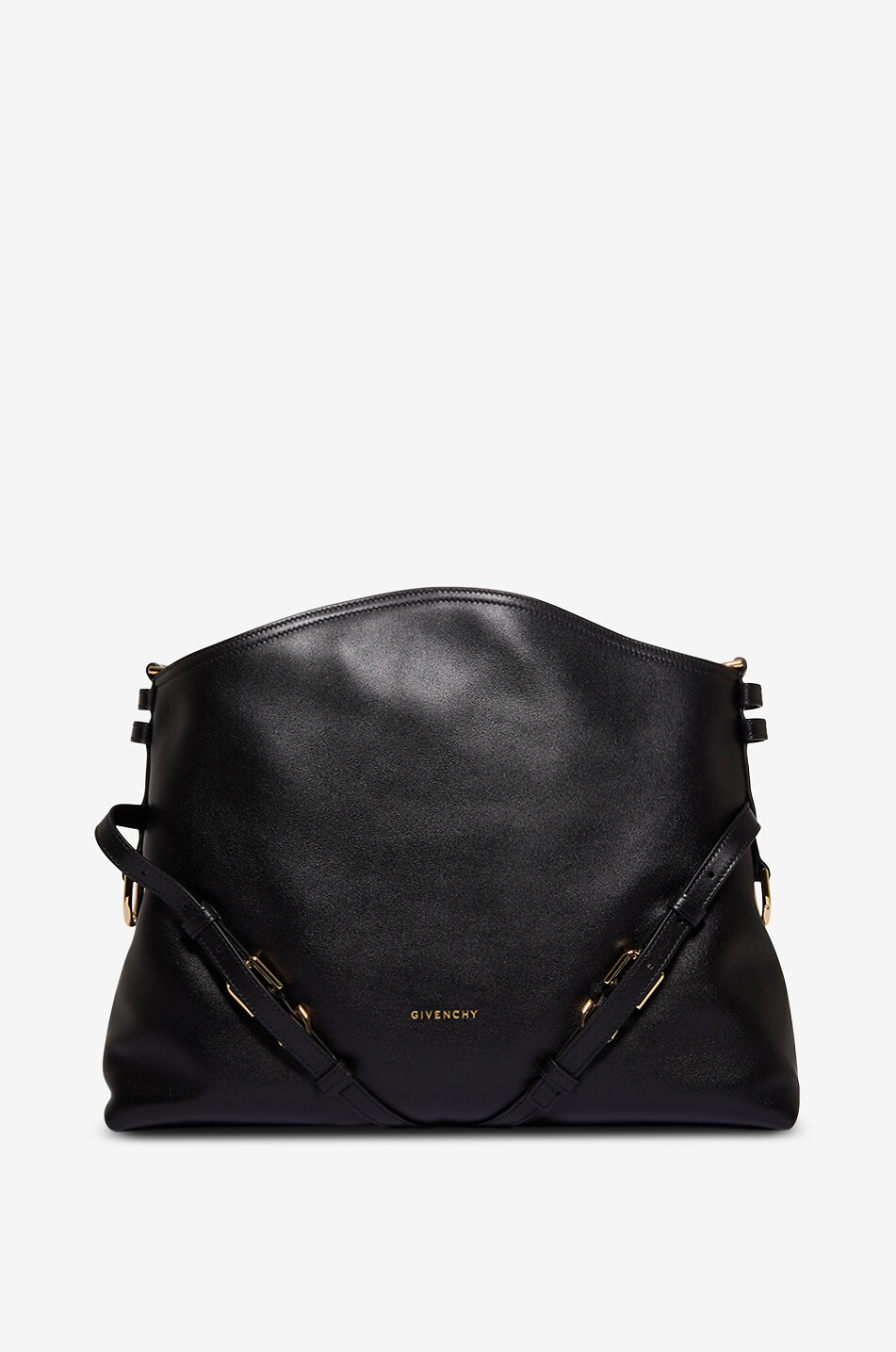 GIVENCHY Voyou Medium supple smooth leather shoulder bag Women BLACK 1