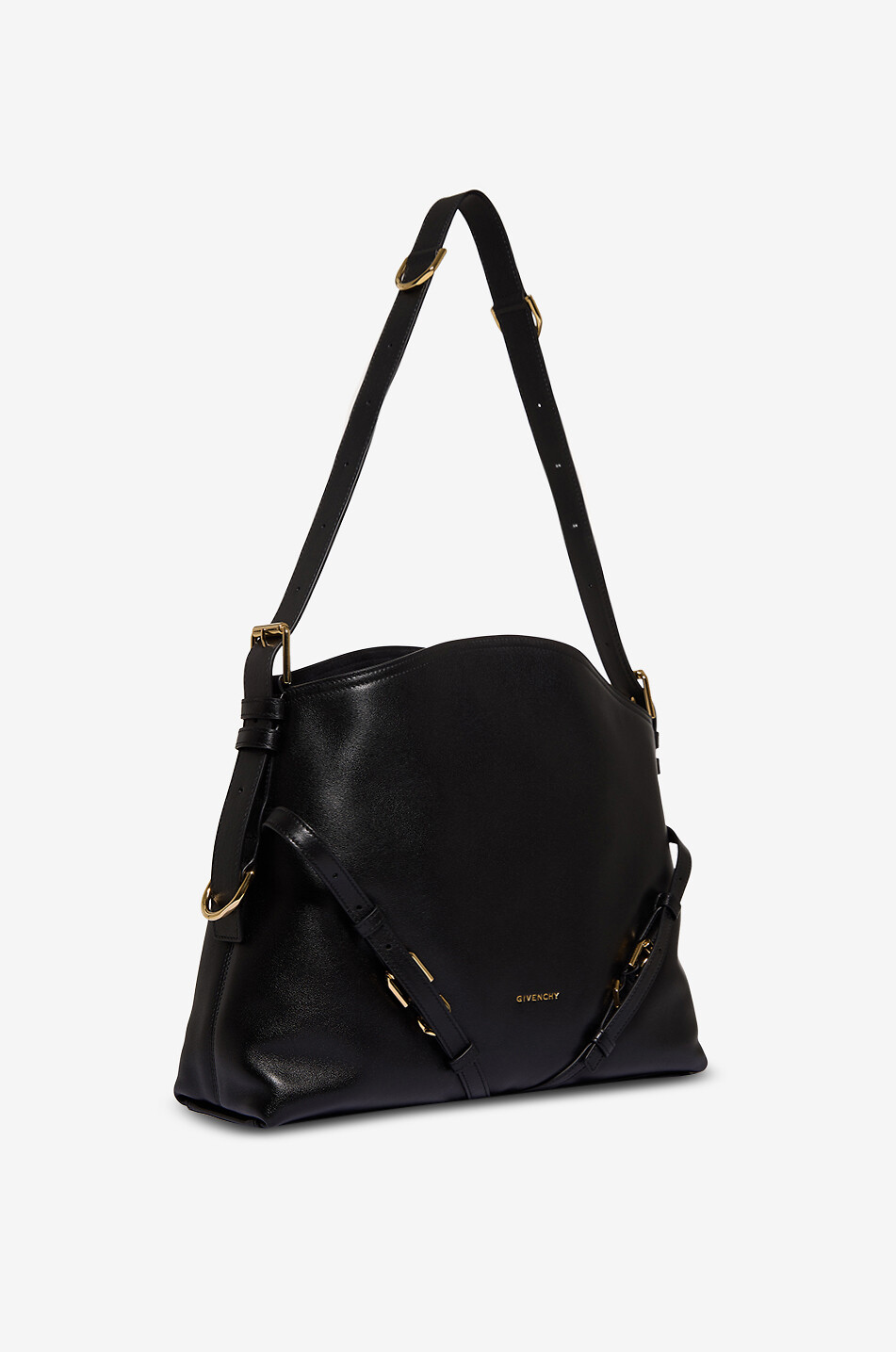 GIVENCHY Voyou Medium supple smooth leather shoulder bag Women BLACK 2