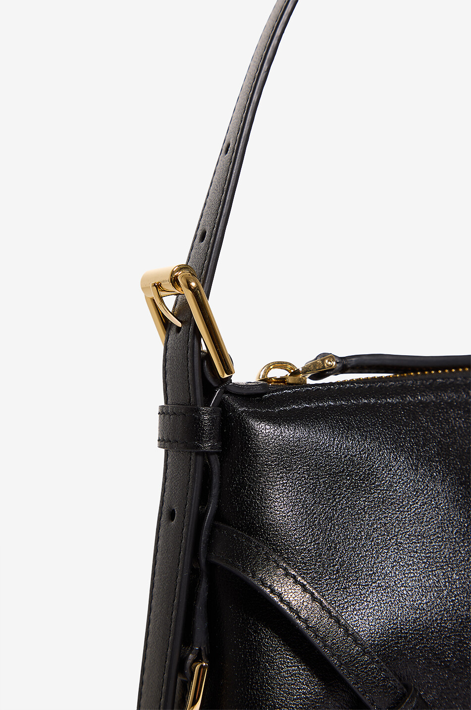 GIVENCHY Sac porté épaule en cuir brillant à sangle Voyou Femme NOIR 5
