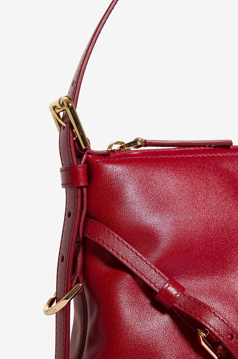 GIVENCHY Sac porté épaule en cuir brillant à sangle Voyou Femme ROUGE 5