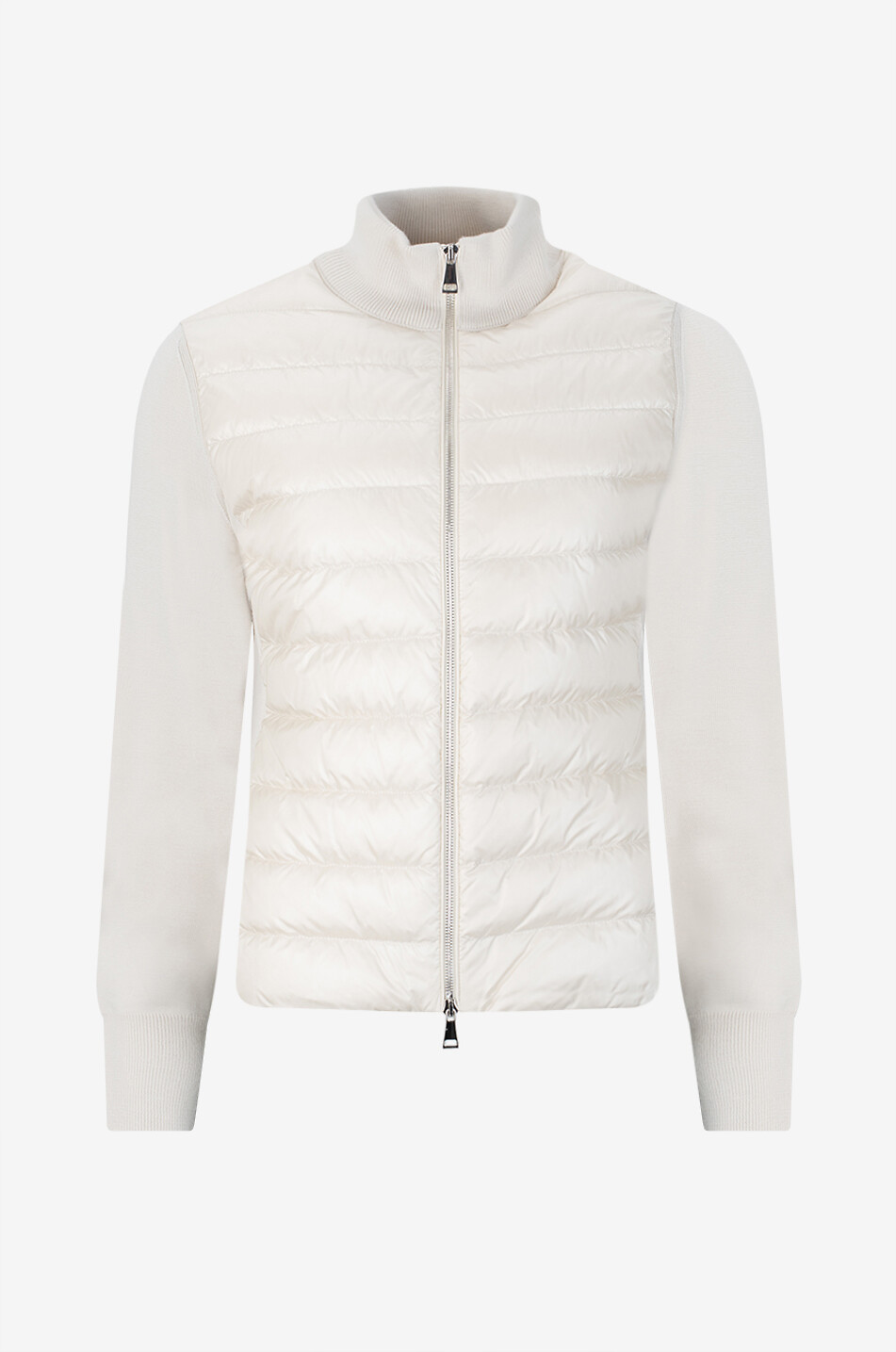 MONCLER Cardigan à col montant en maille technique Femme BLANC 1