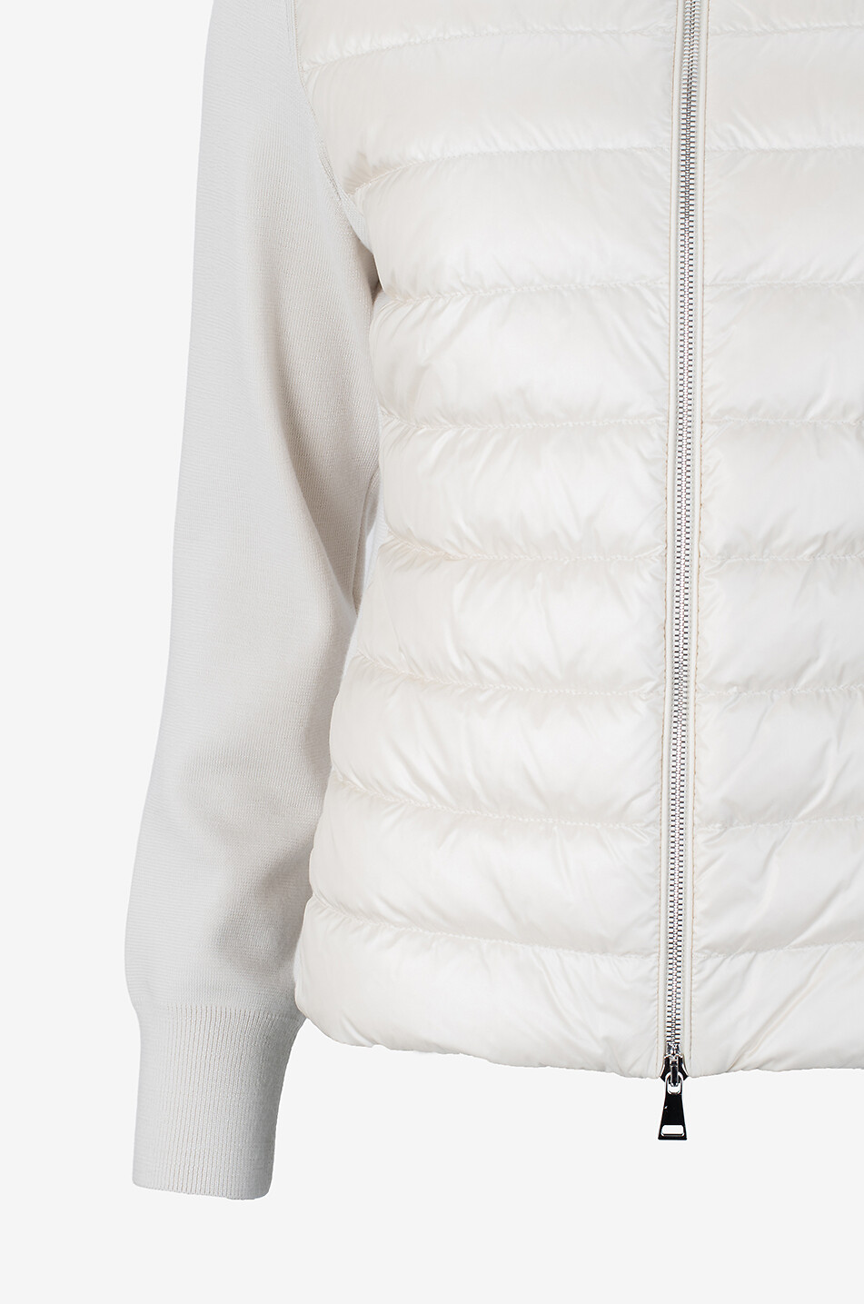 MONCLER Cardigan à col montant en maille technique Femme BLANC 3