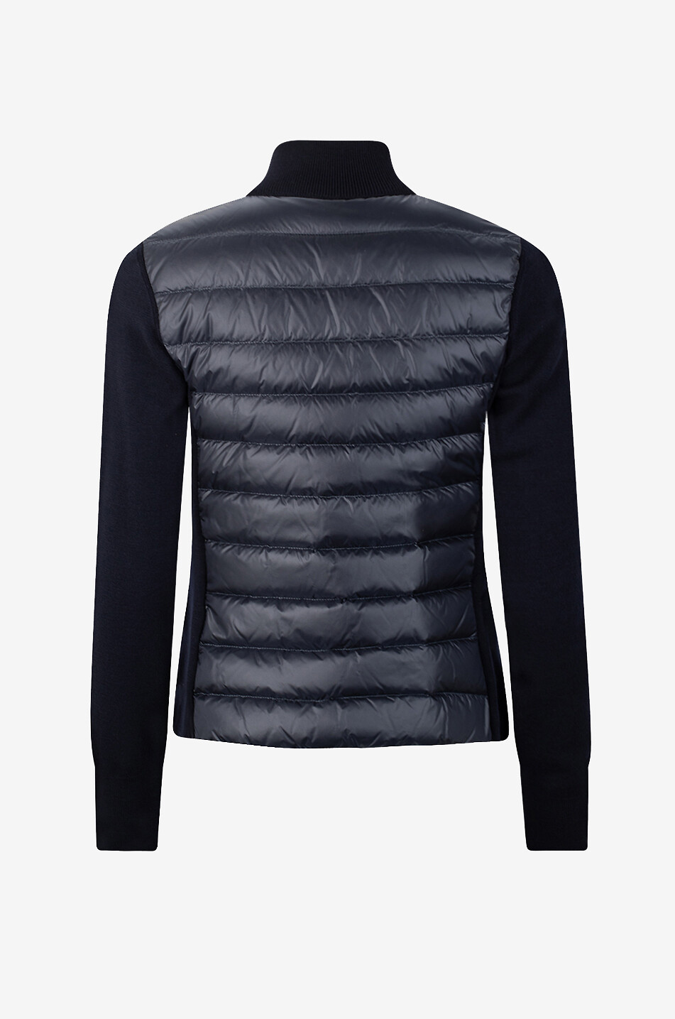MONCLER Cardigan à col montant en maille technique Femme BLEU FONCE 2