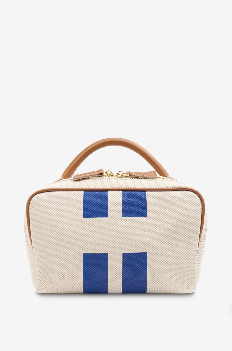 MY STYLE BAGS Rechteckige Kulturtasche aus gestreiftem Segeltuch Herren BLAU 1