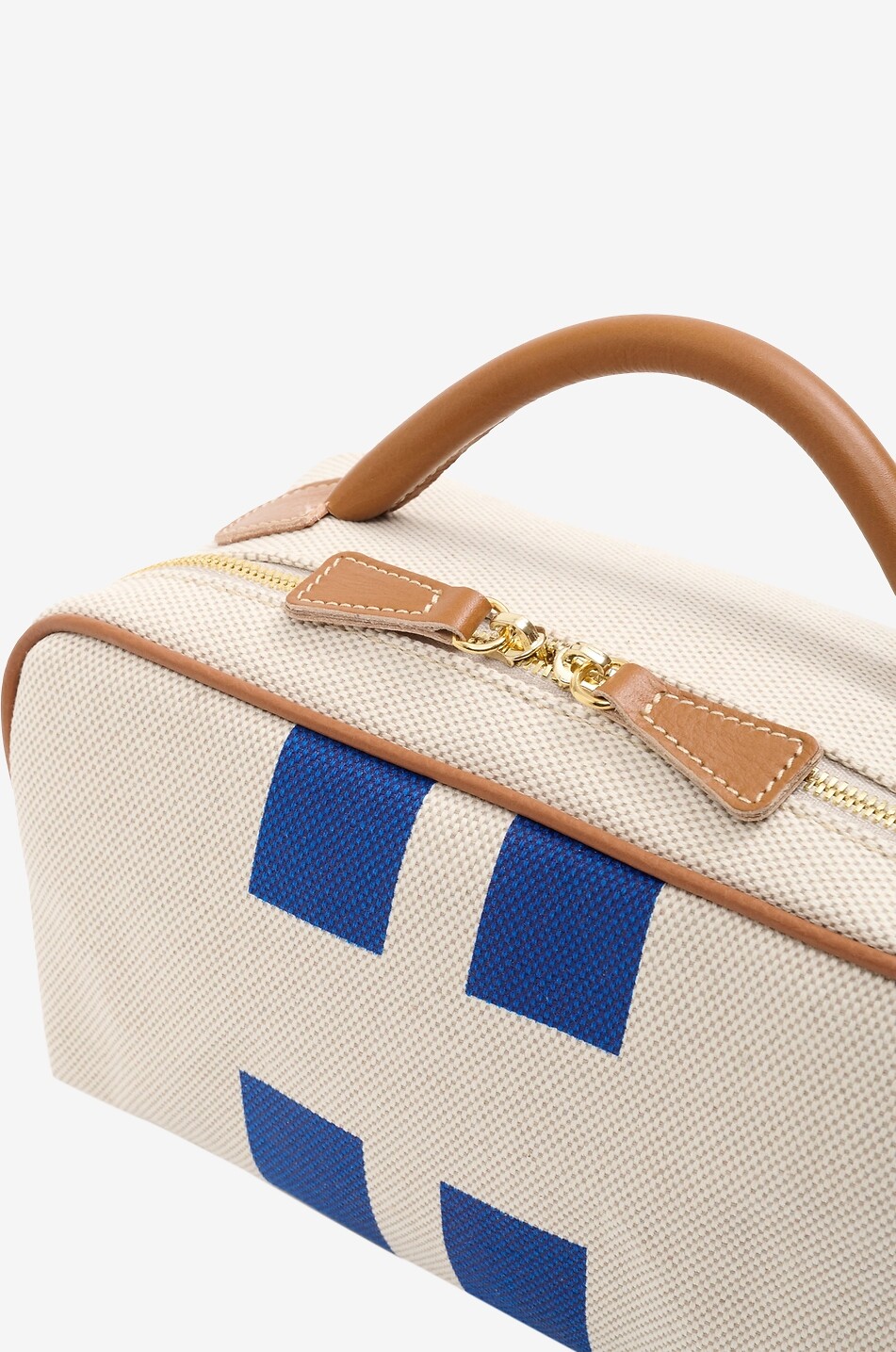 MY STYLE BAGS Rechteckige Kulturtasche aus gestreiftem Segeltuch Herren BLAU 3