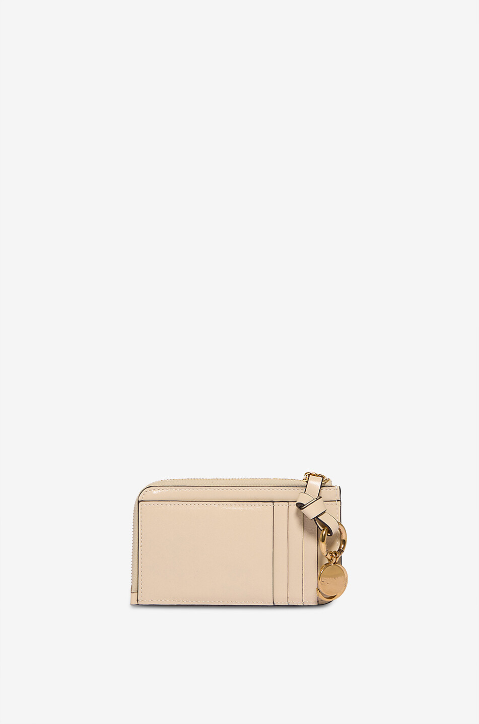 CHLOE Alphabet rectangular glossy leather wallet Women EGGSHELL 2