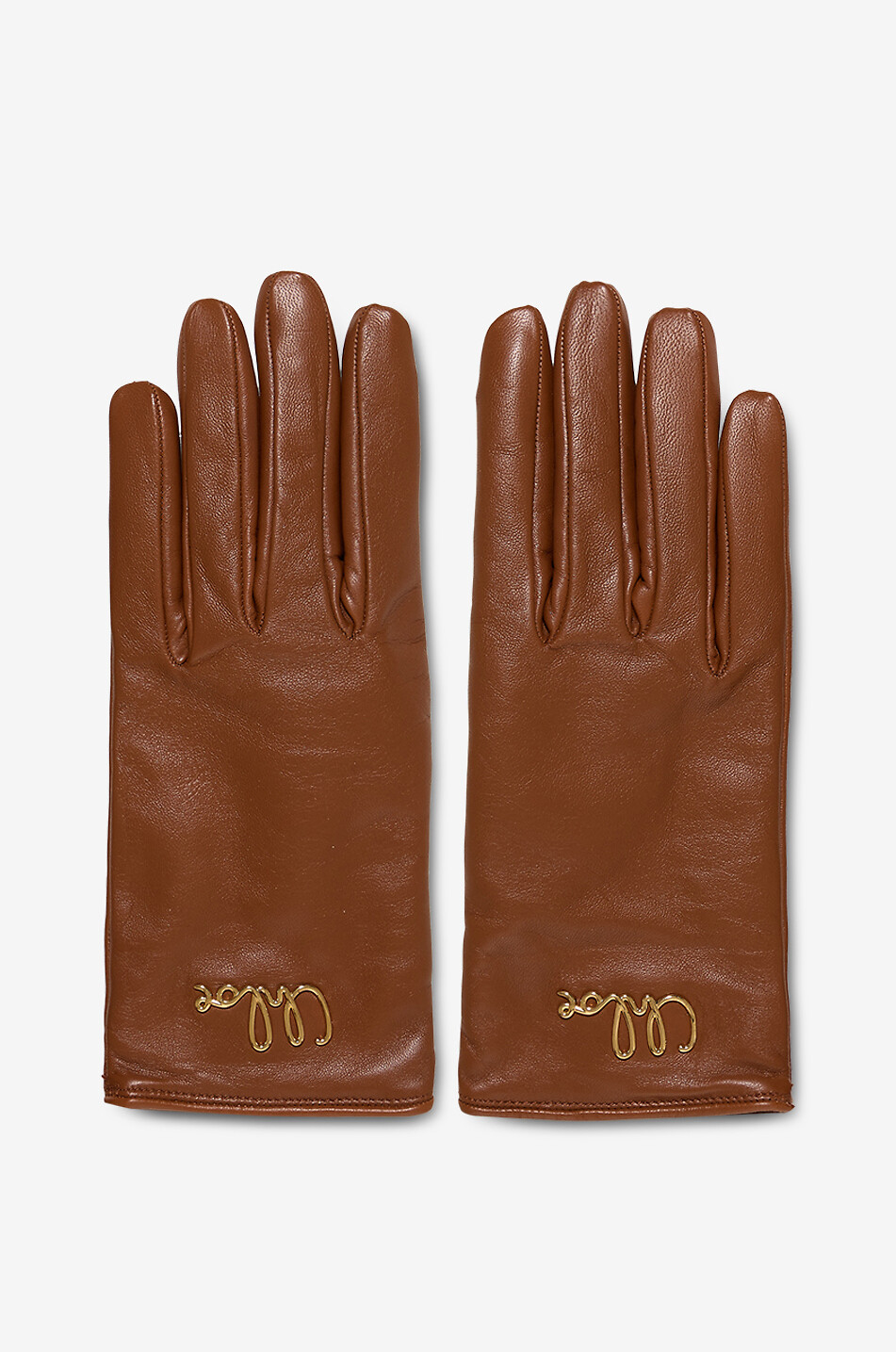 CHLOE Lederhandschuhe Iconic Damen BRAUN 1