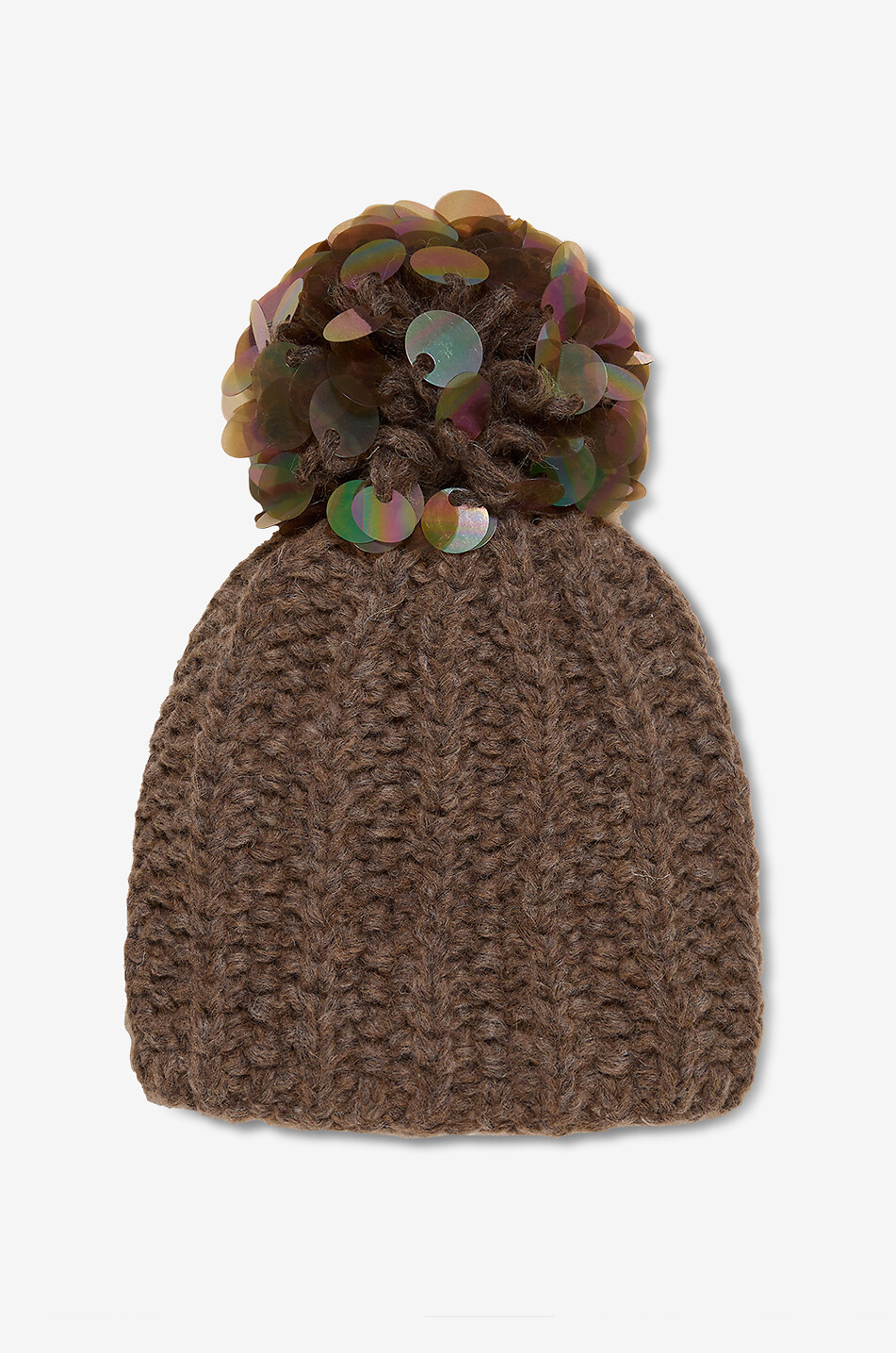 GREVI Mütze aus Strickware mit Pompon Damen BEIGE 2