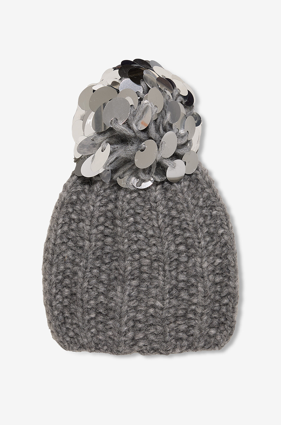 GREVI Mütze aus Strickware mit Pompon Damen GRAU 1