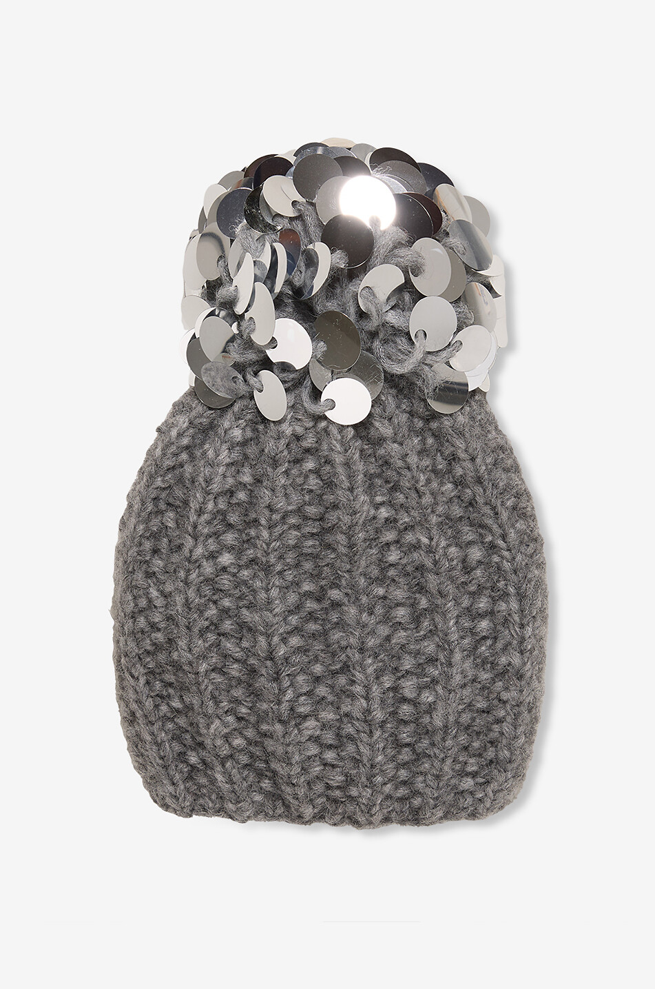 GREVI Mütze aus Strickware mit Pompon Damen GRAU 2