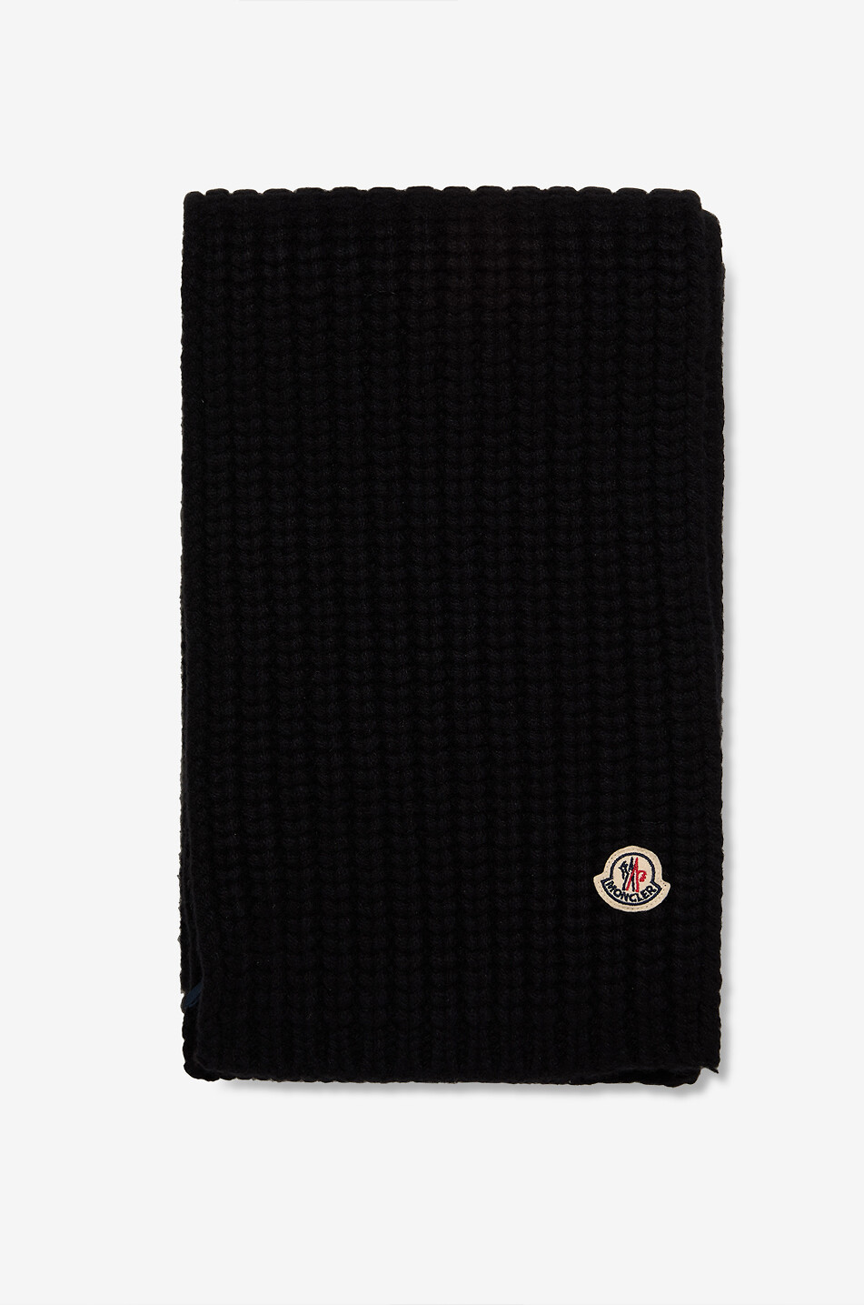 Écharpe rectangulaire en maille à logo brodé