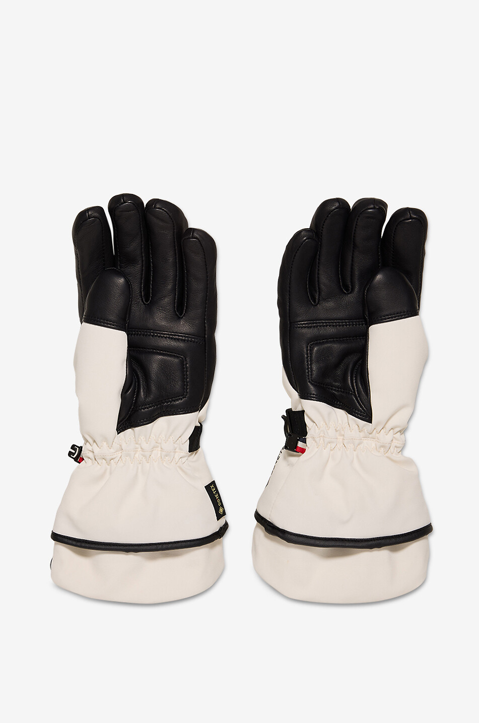 MONCLER GRENOBLE Leather gloves Women WHITE 2