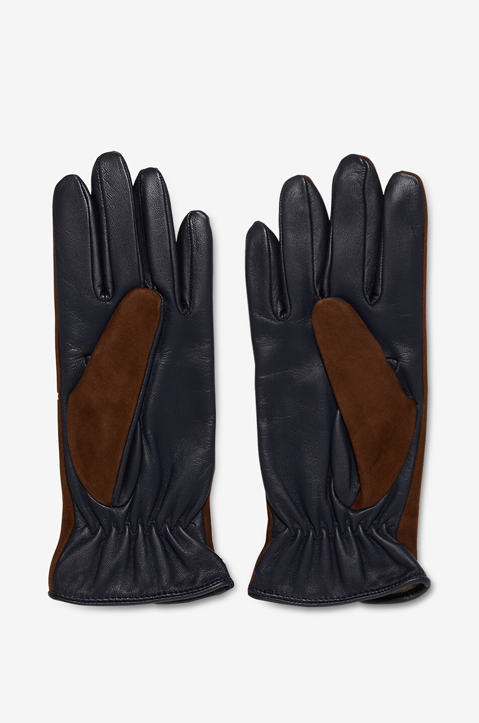 Woven leather gloves - SERMONETA GLOVES - BLACK - Bongénie