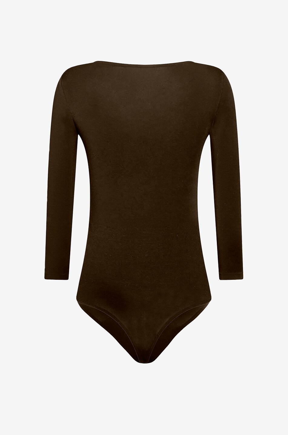 WOLFORD Tokio seamless jersey roundneck bodysuit Women DARK BROWN 2