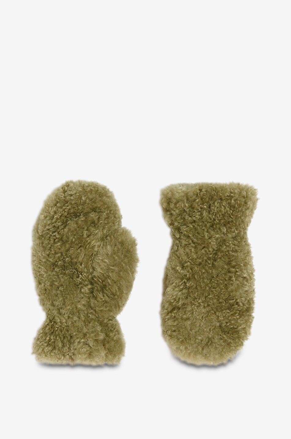 APPARIS Moufles en peluche bouclette Coco Femme KAKI 1