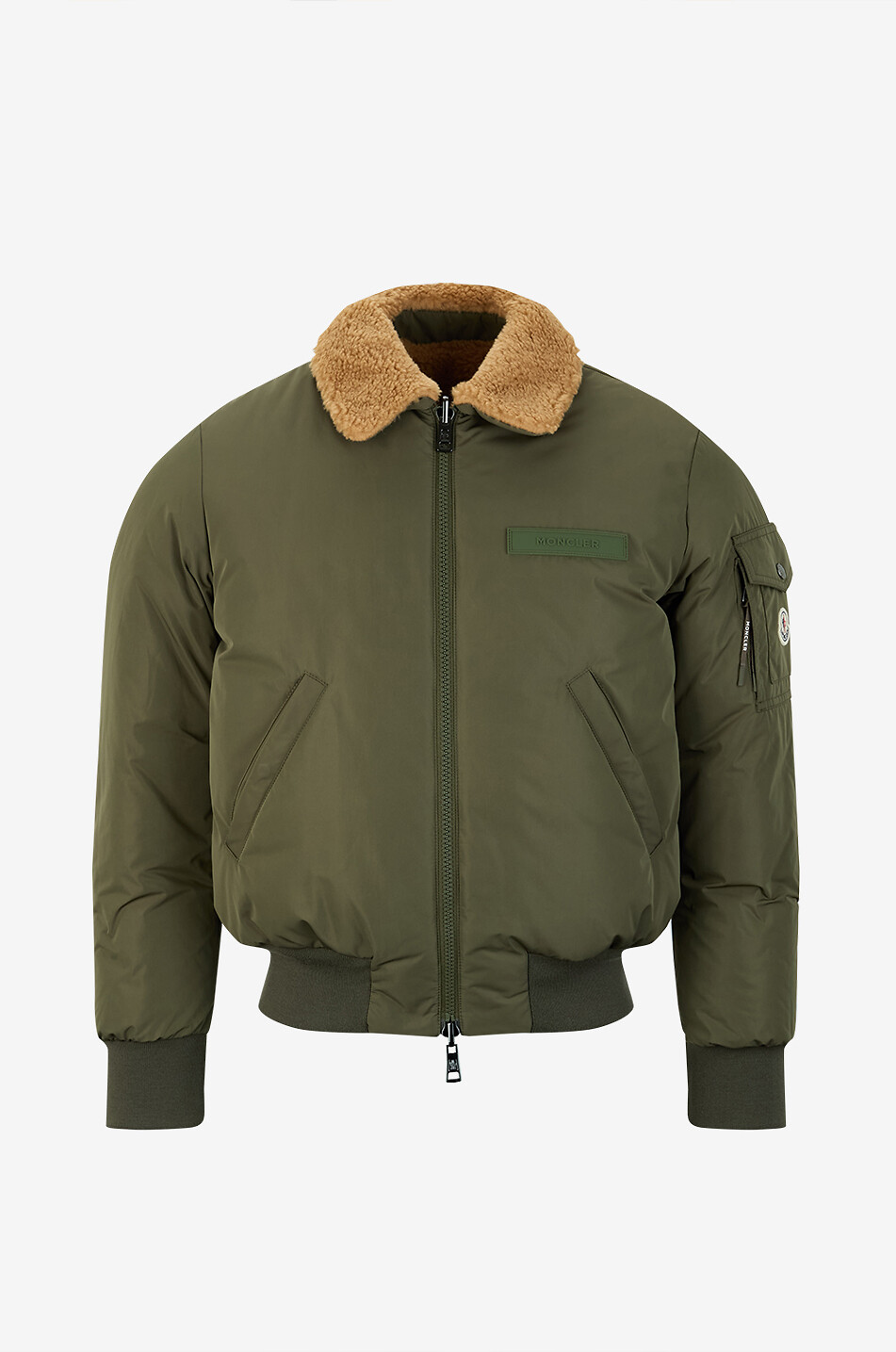 Maulevrier reversible faux shearling bomber - MONCLER - GREEN