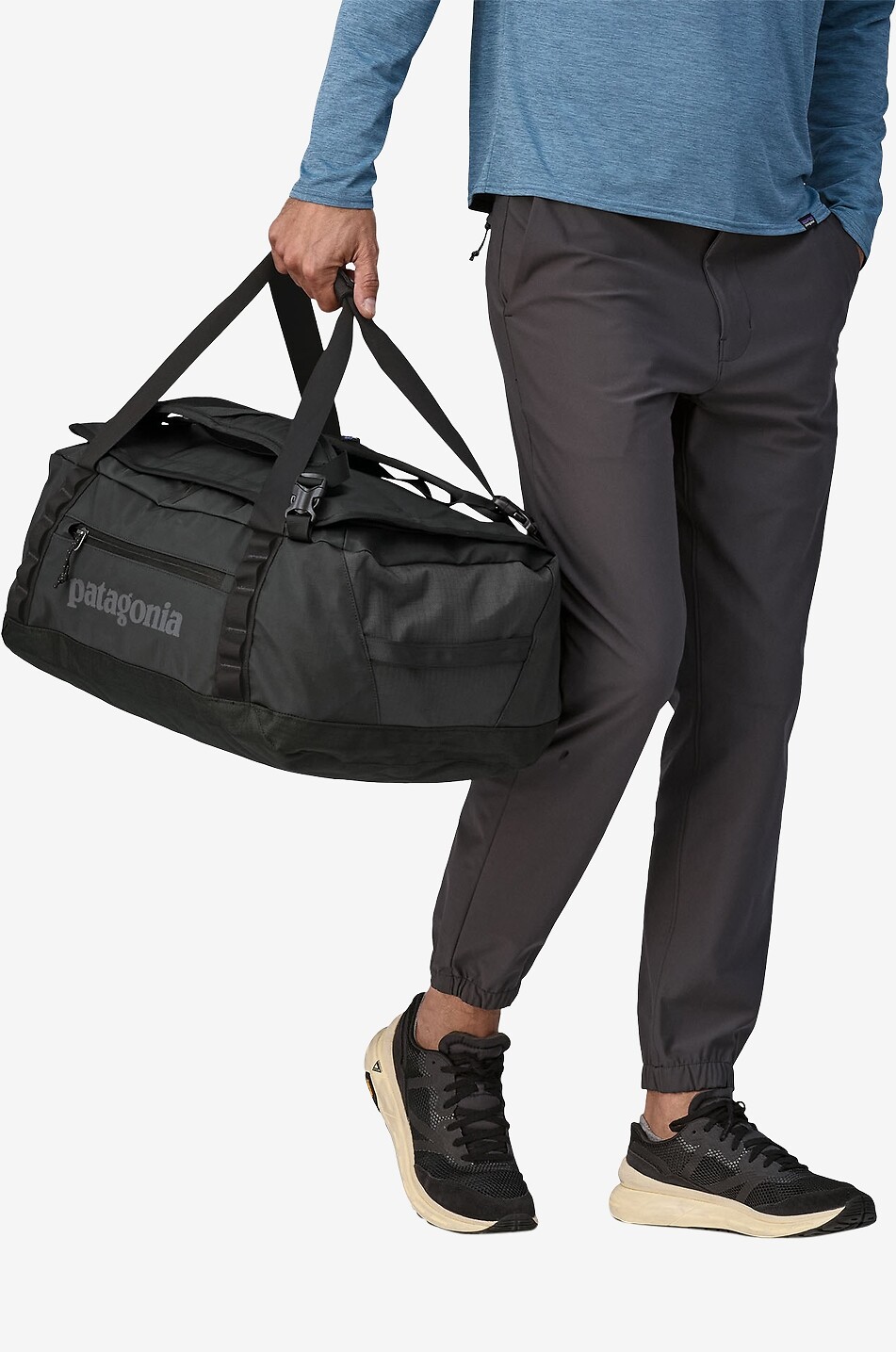 Grand Sac De Voyage Nylon Imperméable JINGPINPIJU - Noir - Léger & Multipoches