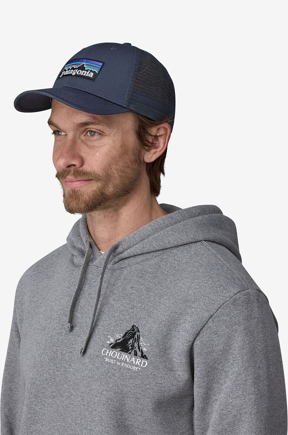 PATAGONIA Embroidered P-6 Logo trucker cap Men DARK BLUE 2