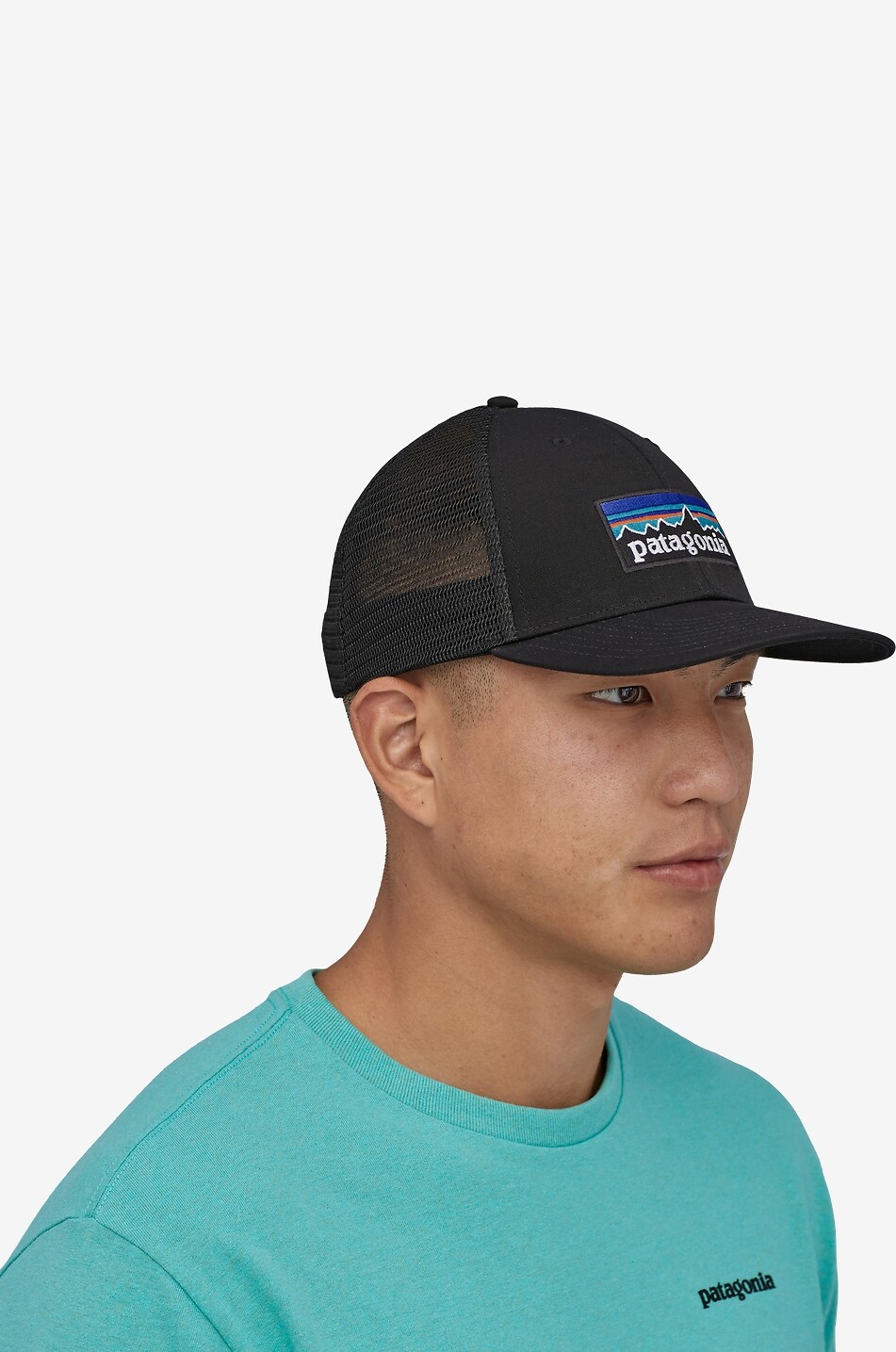 PATAGONIA Embroidered P-6 Logo trucker cap Men BLACK 4