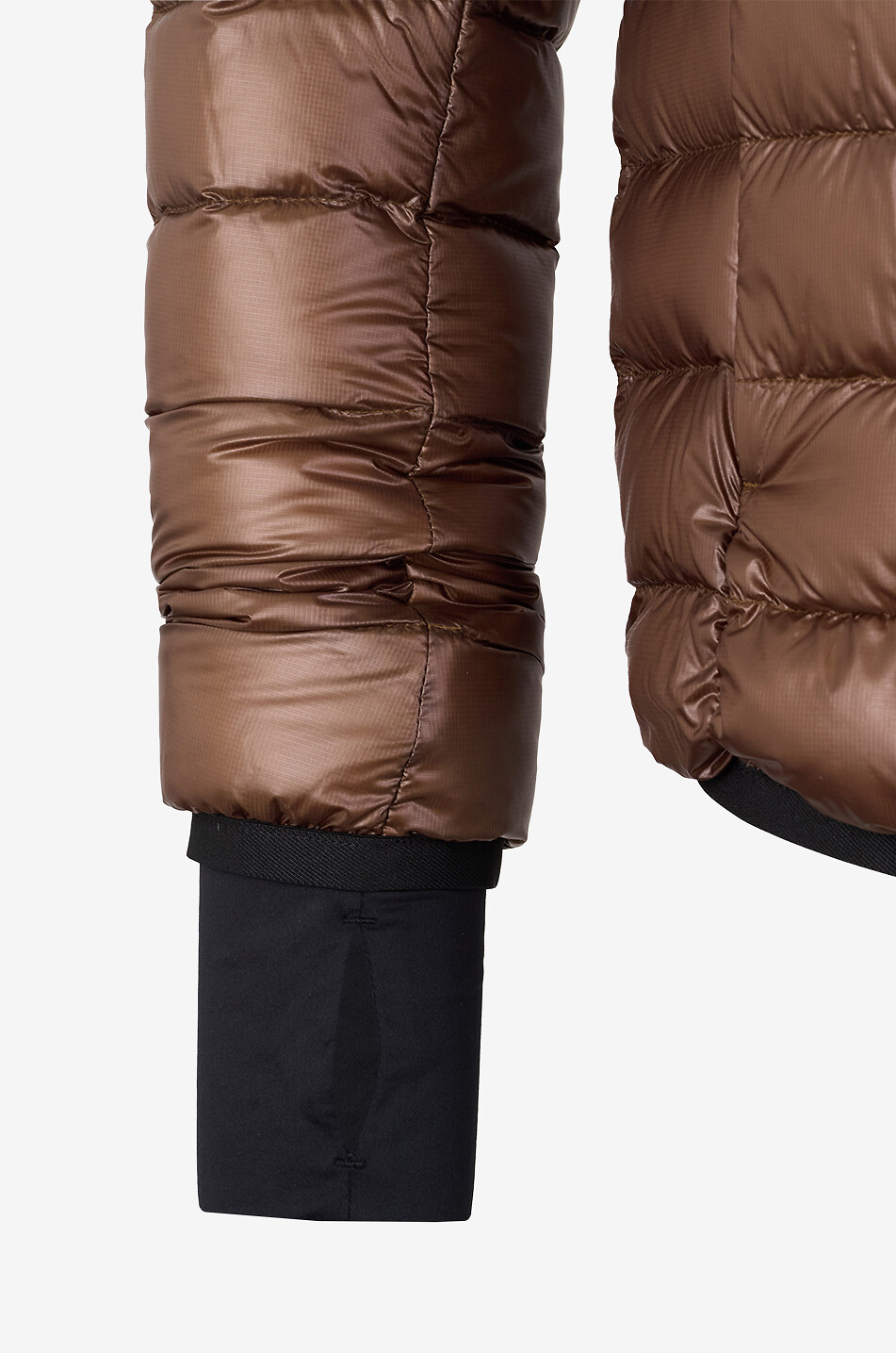 MONCLER GRENOBLE Kurze Steppjacke aus technischem Stoff mit Stehkragen Herren BRAUN 3