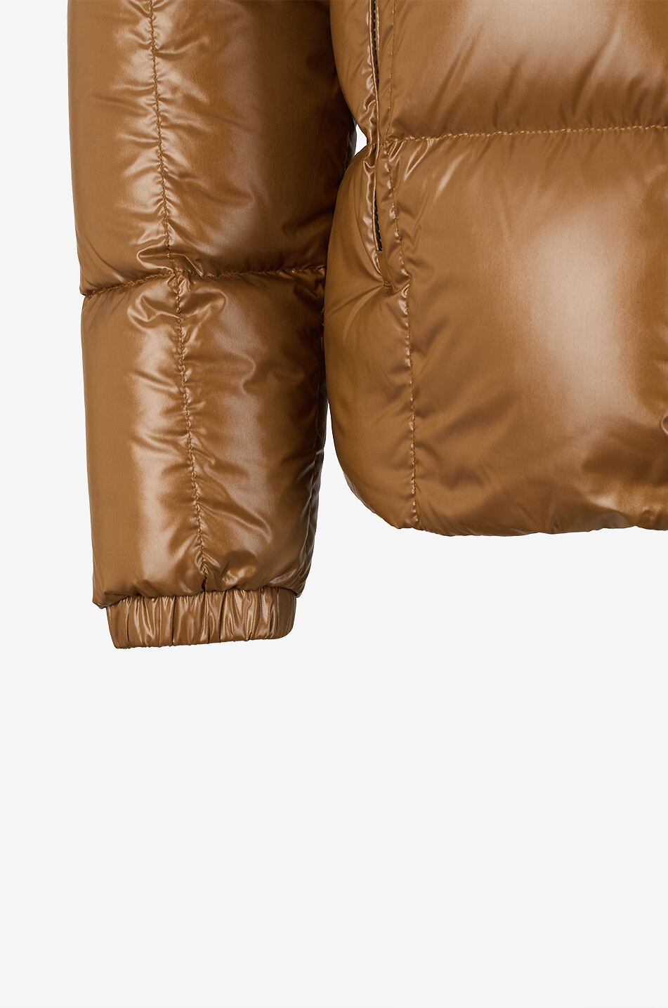 MONCLER Kurze Steppjacke aus technischem Gewebe Parana Herren HELLBRAUN 3