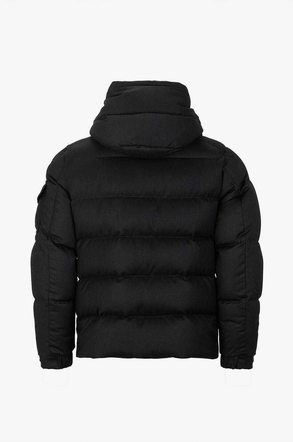 MONCLER Kurze gesteppte Daunenjacke aus Wolle mit Stehkragen Maya 70 Herren SCHWARZ 2