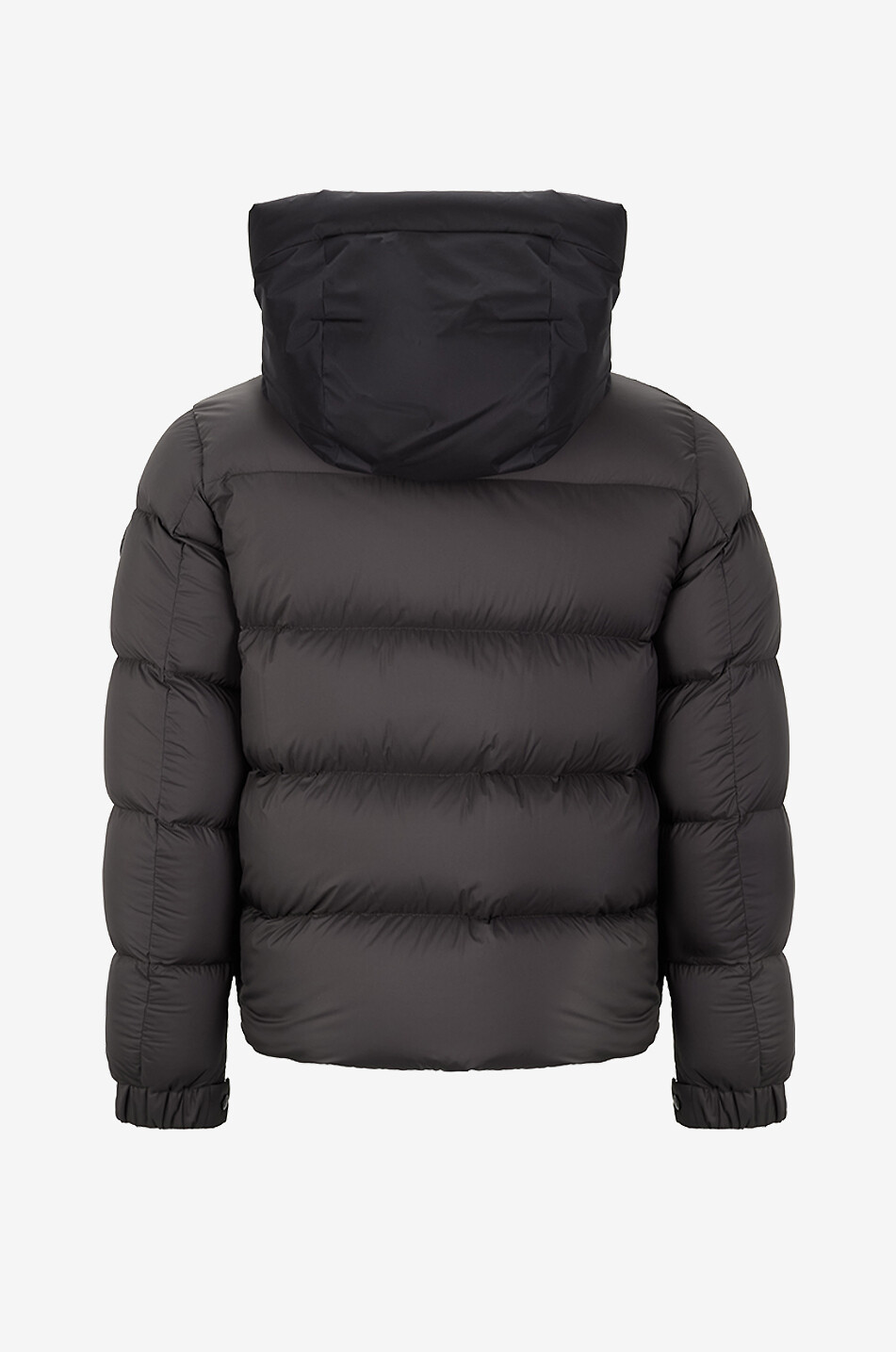 MONCLER Kurze Steppjacke aus technischem Gewebe mit Stehkragen Madeira Herren BRAUN 2