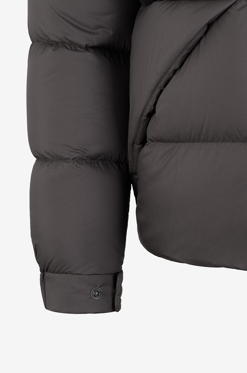 MONCLER Kurze Steppjacke aus technischem Gewebe mit Stehkragen Madeira Herren BRAUN 3