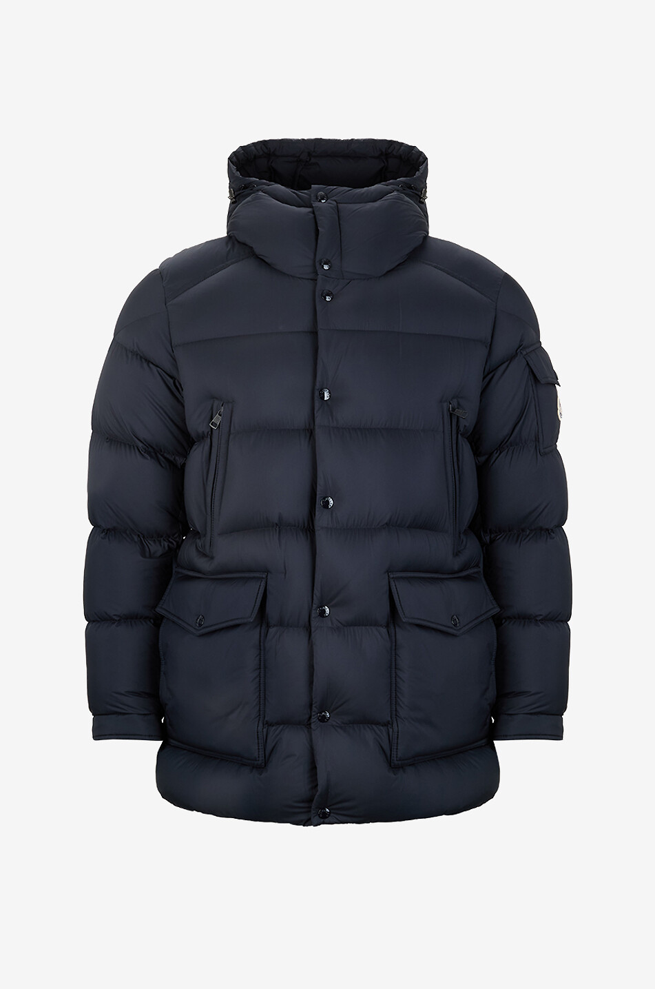 Bretagne mid-length technical fabric high-neck puffer