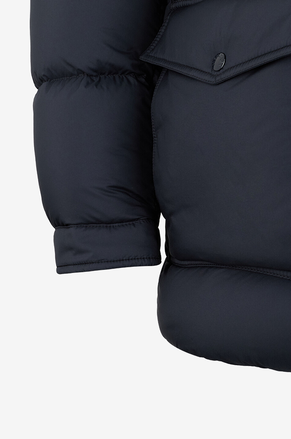 MONCLER Bretagne mid-length technical fabric high-neck puffer Men DARK BLUE 3