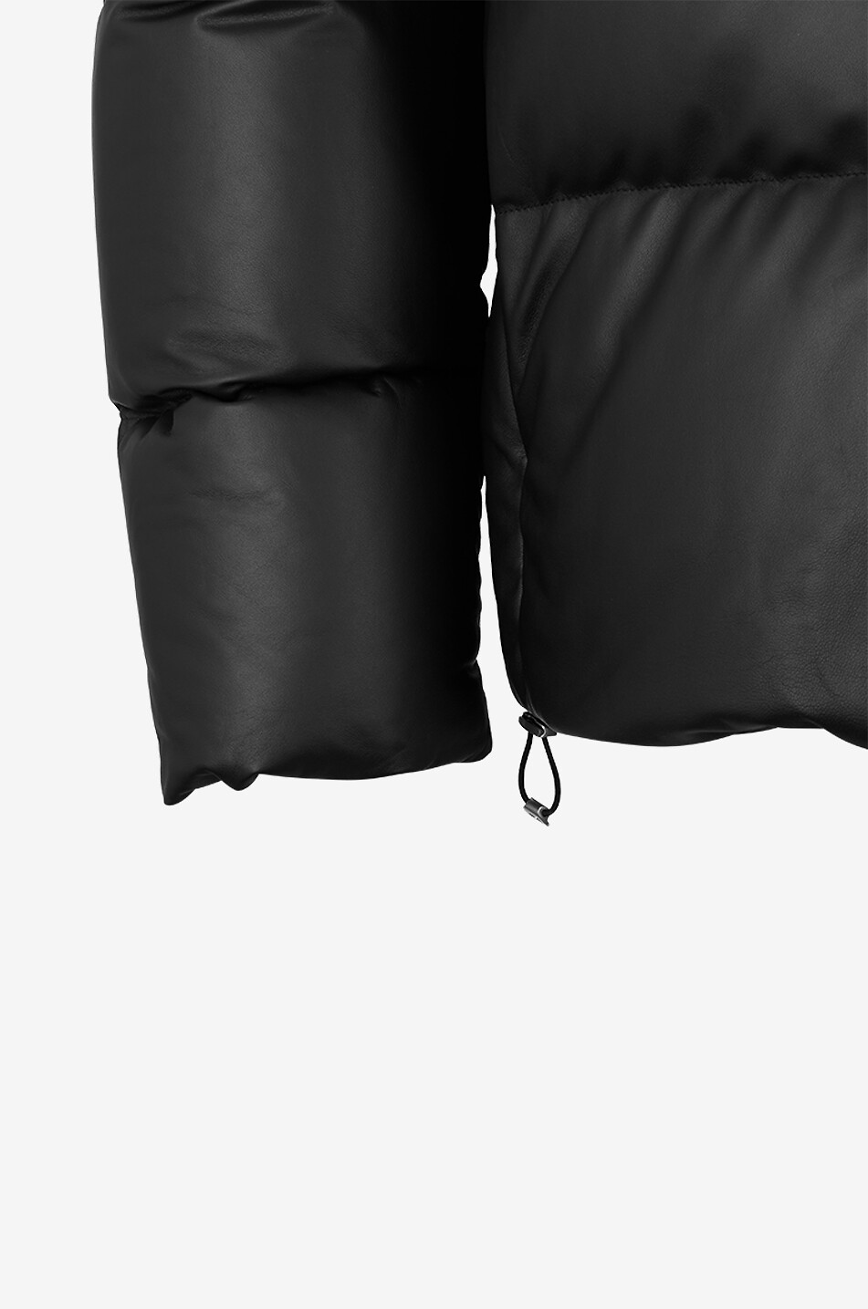 MONCLER Mentone quilted leather short puffer jacket Men BLACK 3